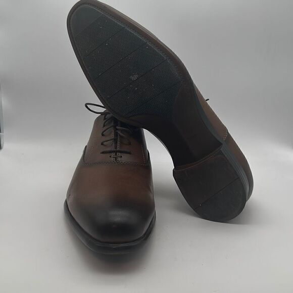 Ecco Men's Melbourne Plain-Toe Oxfords Amber Brown Size 10M‎ - Picture 5 of 7